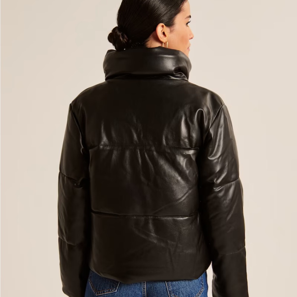 A&F Vegan Leather Mini Puffer, XS - Picture 5 of 13